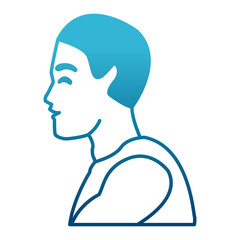 Fitness man profile icon vector illustration graphic design