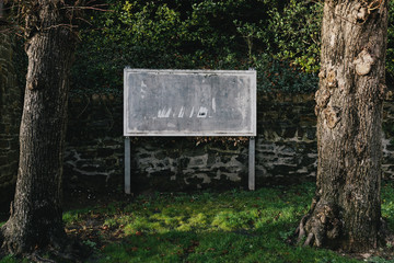 Empty inboard in a park