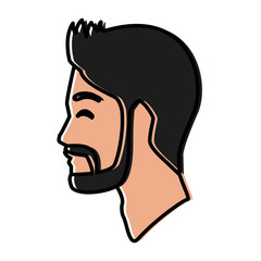 Man silhouette head icon vector illustration graphic design