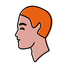 Man silhouette head icon vector illustration graphic design