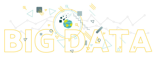 Big data vector illustration concept. 