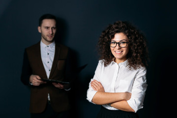 business duo.  girl is the leader.