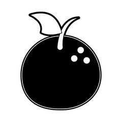 Orange citric fruit icon vector illustration graphic design