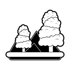 Trees nature symbol icon vector illustration graphic design