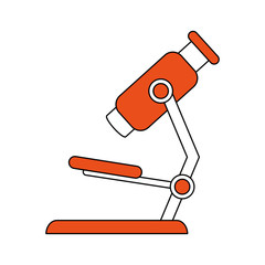 Microscope scientific tool icon vector illustration graphic design