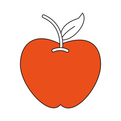 Apple fruit symbol icon vector illustration graphic design