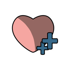 Virtual love social media symbol