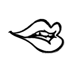 Sexy women lips cartoon
