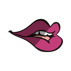 Sexy women lips cartoon