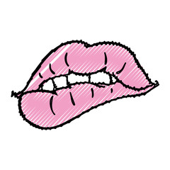 Sexy women lips cartoon