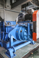 Fototapeta na wymiar machine gear screw press in factory