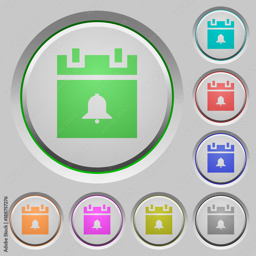 Poster schedule alarm push buttons