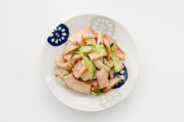 中華いかとキュウリの和え物