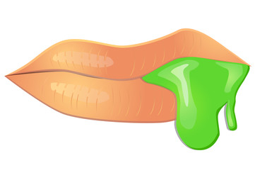 Mouth vomiting vector image