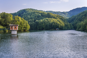 Fototapeta na wymiar Lake near Vuckovica, small village in Moravica region of Serbia