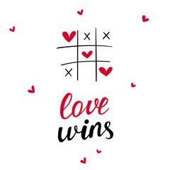 Valentine's day greeting card with hand written quote