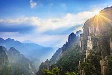 Papier Peint photo Monts Huang Huangshan Mountain (Yellow Mountain), located in Anhui, China.
