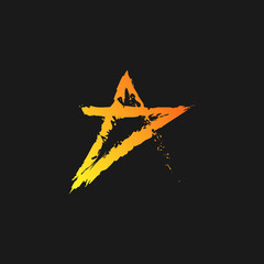 Star Brush Vector Template Design