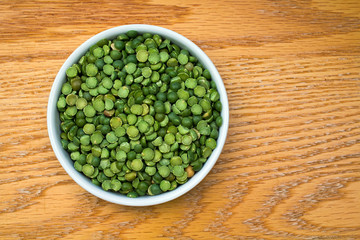 Bowl Full of Healthy Green Split Peas