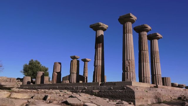 Assos (Behramkale), the ruins of an ancient acropolis, , Turkey 