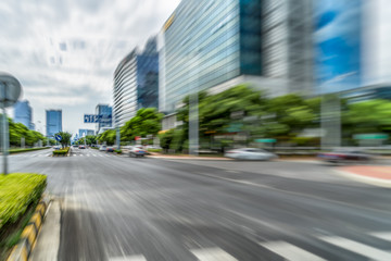 Blur image of motion as fast on the road