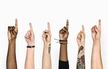 Hand holding variation of object