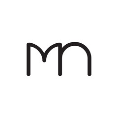 initial letter rounded logo modern