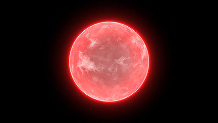 abstract energy ball science background red