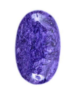 Top grade charoite palm stone from Sakha Republic, Siberia, Russia