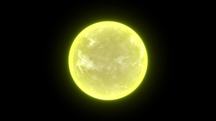 abstract energy ball science background yellow