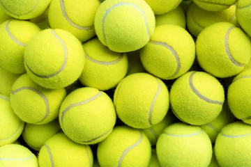 Foto auf Acrylglas Ballsport Viele Tennisbälle
