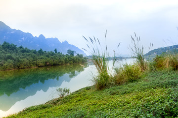 Fototapeta na wymiar Ladscape in Hoabinh, Vietnam