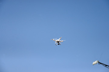 drone  on   blue sky