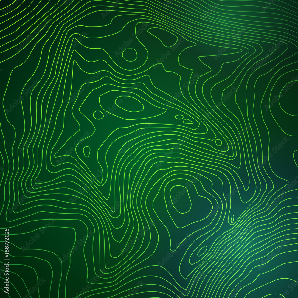 Aufkleber Topographic map colorful abstract background with contour lines