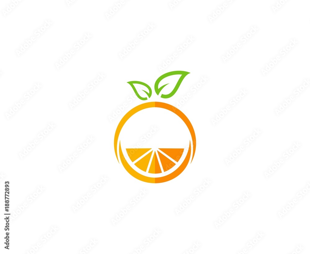 Wall mural orange logo