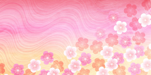 ひな祭り　梅　和紙　背景