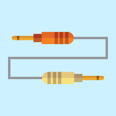 Jack Cable Plug Vector Illustration Graphic