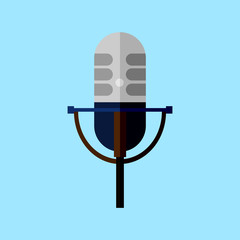 Classic Microphone Style Vector Illustration Graphic