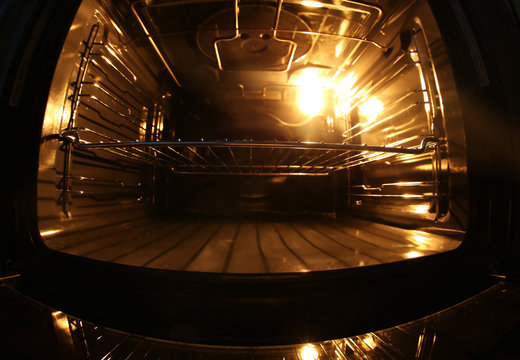 Modern empty oven, closeup