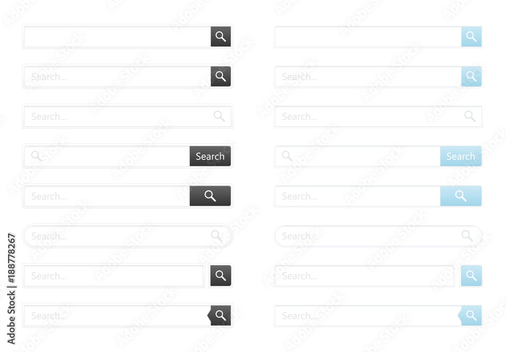 Poster search bar vector element design templates set