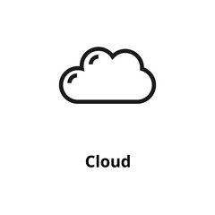 Cloud thin line icon. Icon for user interface and web