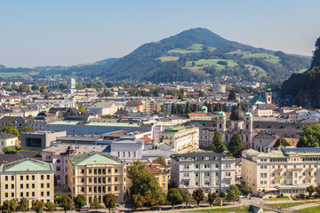 Fototapeta premium Cityscape with of Historic Salzburg City