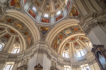 Interior Dome View of Salzburg Cathedral