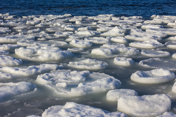 Ice drift, melting ice.