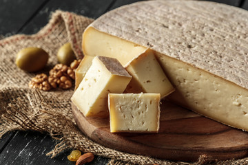 Cheese on the wooden table