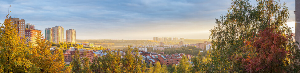 Obraz premium Panoramic view of residential buildings