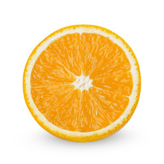 Whole and halved oranges. Clipping paths for both objects and shadows. Infinite depth of field
