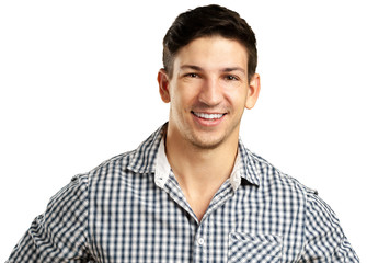 man isolated on white