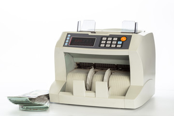 money counter isolated on white