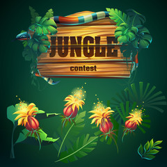 Vector cartoon different elements